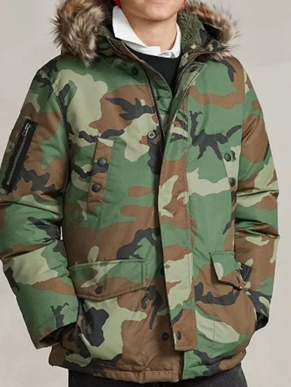 Polo Ralph Lauren Little Boys Camo Down Parka Size 2/2T.